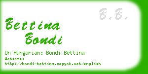 bettina bondi business card